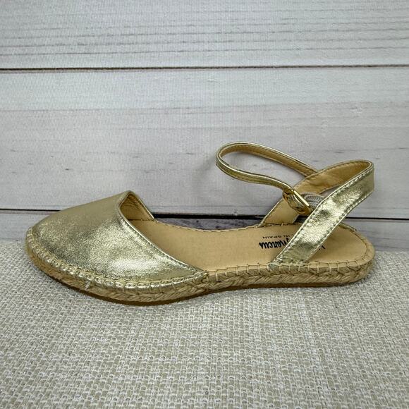 Neiman Marcus Metallic Espadrille‎ Sandals Womens 36 / 6 - Picture 3 of 5